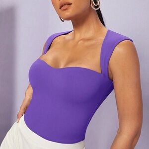 Shein Silquee Sweetheart Neckline Tank Top